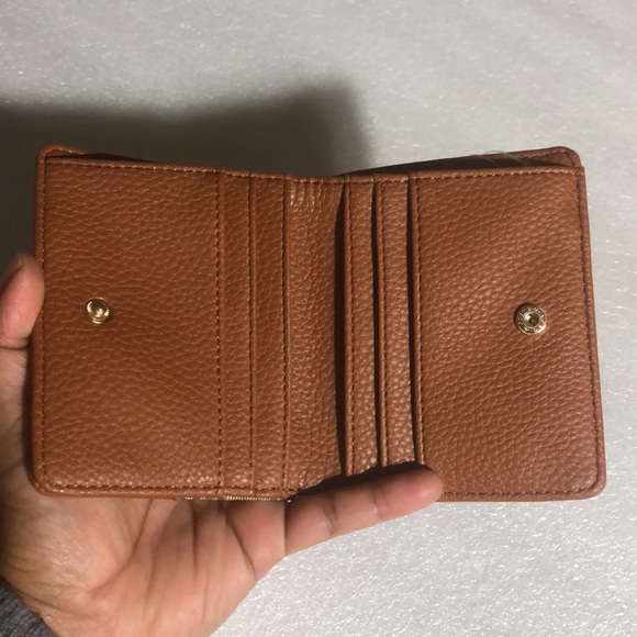 Anne Klein small fold brown wallet with golden details - Picture 8 of 13